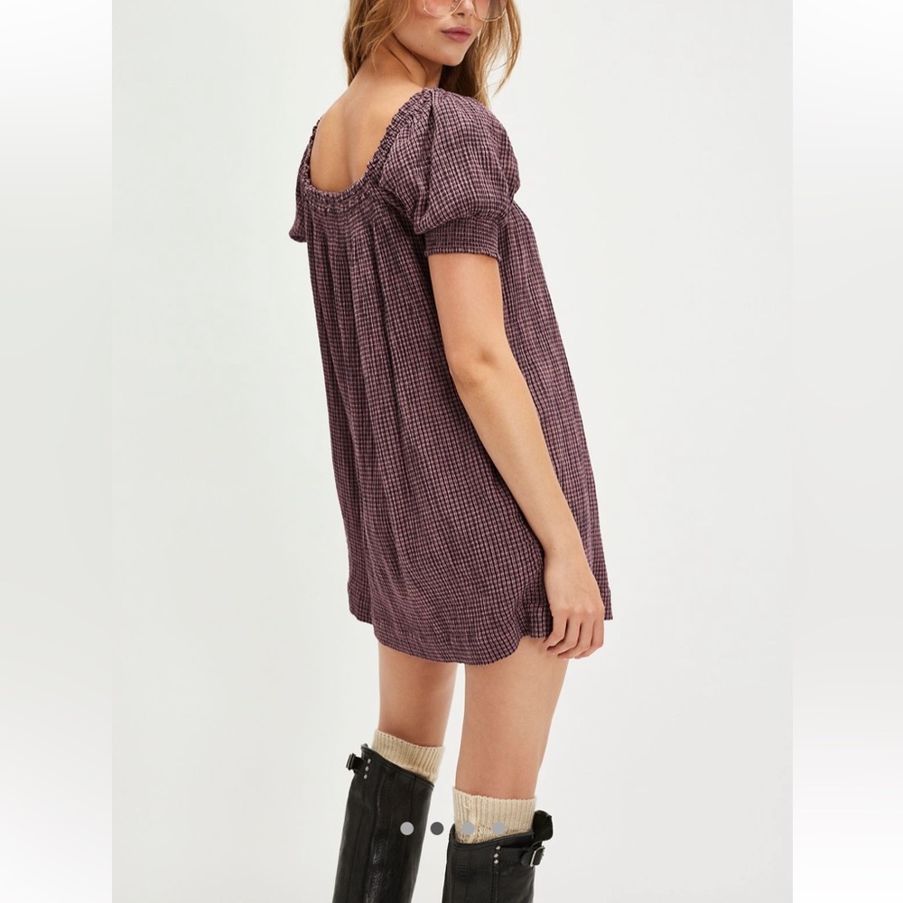 Free People plaid mini dress
